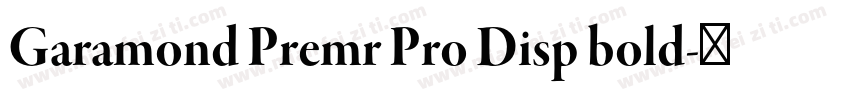 Garamond Premr Pro Disp bold字体转换